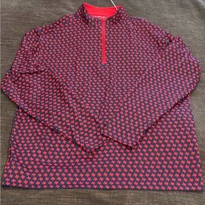 Horn Legend, Quarter Zip, Texas Red and Navy